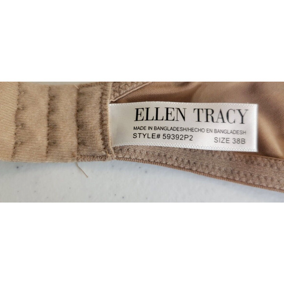 Ellen Tracy Tan Full Coverage Adjustable Straps Underwire T-Shirt Bra Size 38B - Picture 3 of 6